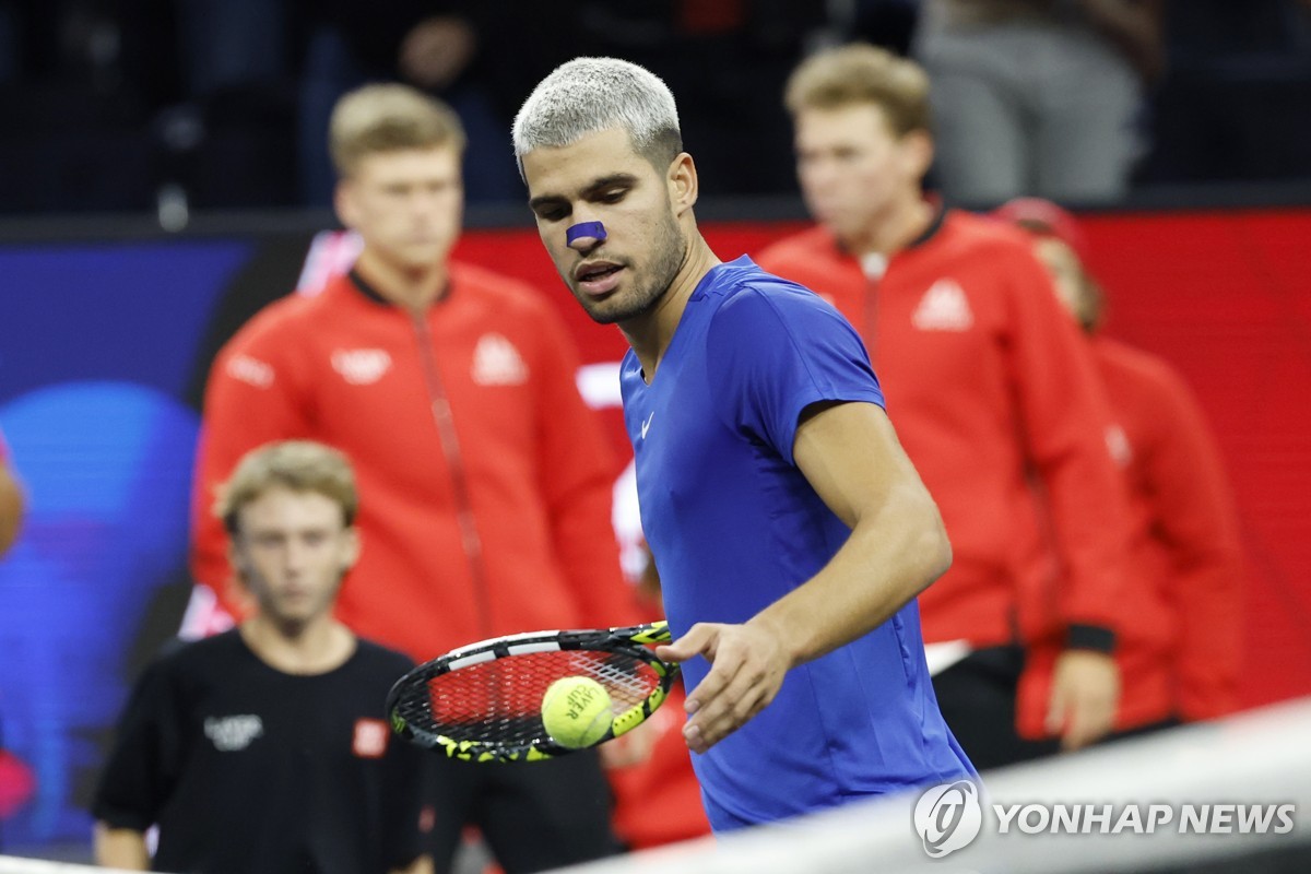 팀 유럽으로 출전한 알카라스