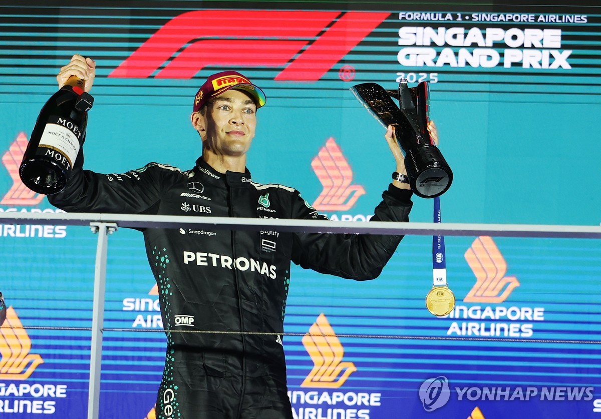 싱가포르 GP에서 우승한 조지 러셀