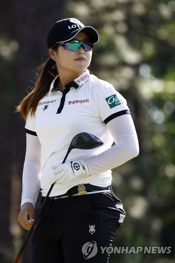 In this Getty Images file photo from June 1, 2022, Choi Hye-jin of South Korea watches her shot from the seventh tee during a practice round for the U.S. Women's Open at Pine Needles Lodge & Golf Club in Southern Pines, North Carolina. (Yonhap)