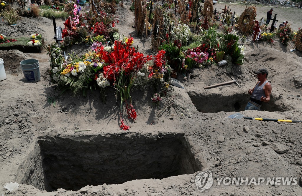 멕시코의 한 묘지