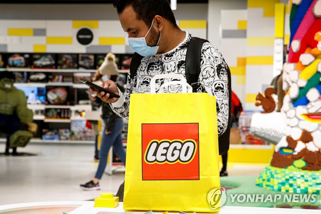 미국 뉴욕의 한 레고 매장
