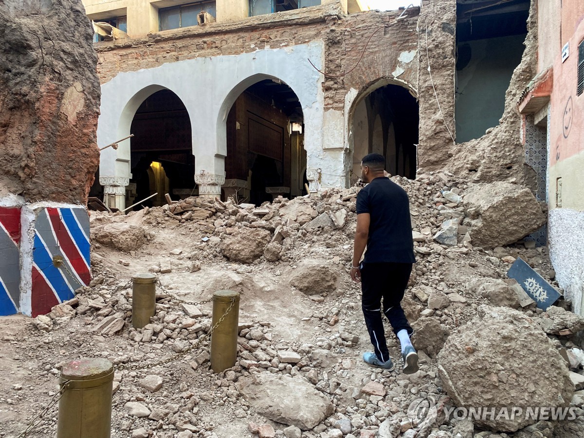 모로코 마라케시 지진 피해 현장