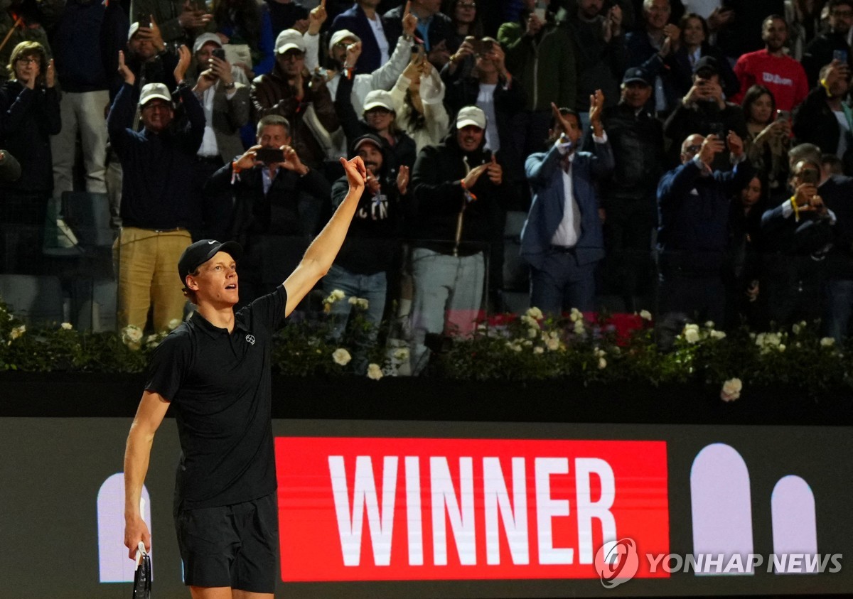 신네르 vs 알카라스, ATP 투어 로마 대회 단식 결승서 맞대결
