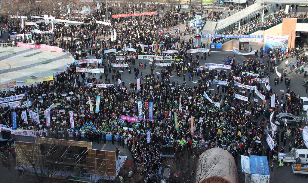 2011년 1월 27일 열린 '동남권 신공항 유치' 부산시민 궐기