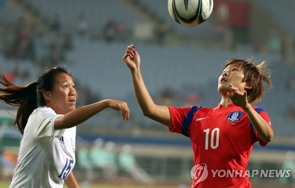 サッカー女子 韓国対台湾戦 聯合ニュース