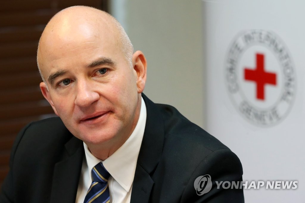 Bart Vermeiren, head of the North Korean office of the Geneva-based International Committee of the Red Cross (ICRC), speaks during an interview with Yonhap News Agency in Seoul. (Yonhap)