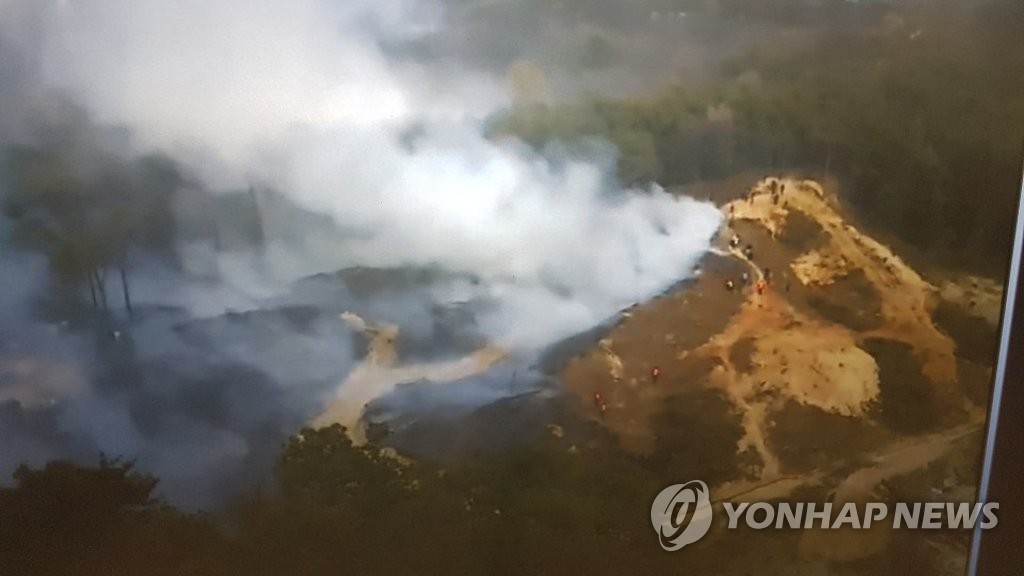 대전 유성구 야산 산불