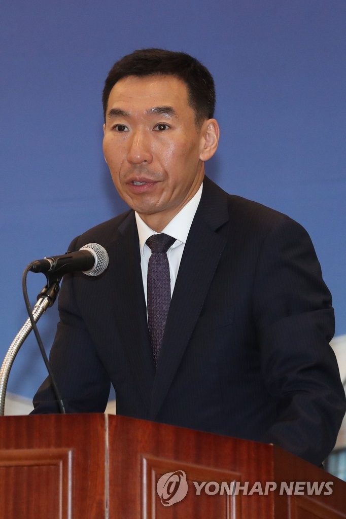 This photo, taken on June 27, 2019, shows Australian Ambassador to South Korea James Choi speaking at a seminar in Seoul. (Yonhap)