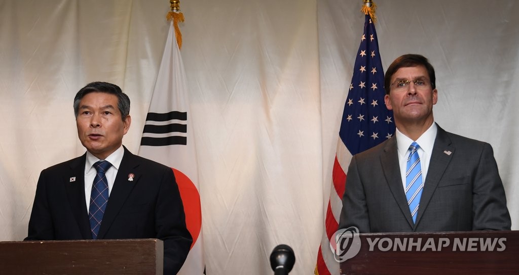 S. Korean, U.S. defense chiefs urge N. Korea to abide by peace agreements