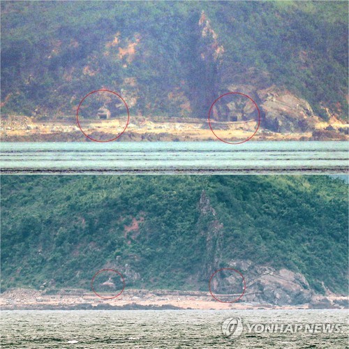 '군사행동 보류' 발표 뒤, 포문 닫힌 북 개머리 해안