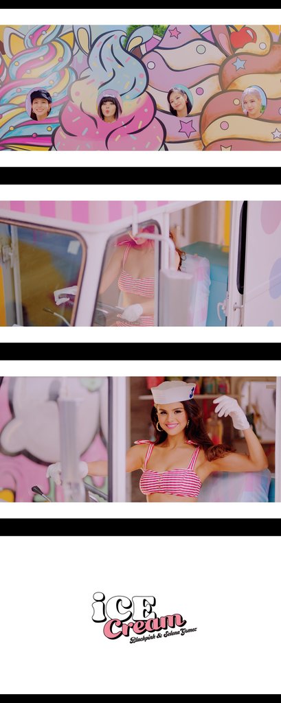 Las imágenes, proporcionadas por YG Entertainment, muestran unas escenas del vídeo musical "Ice Cream" de BLACKPINK. (Prohibida su reventa y archivo)