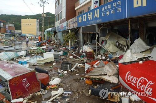 台風９号で１人死亡 １人けが 住宅浸水など被害相次ぐ 韓国 聯合ニュース