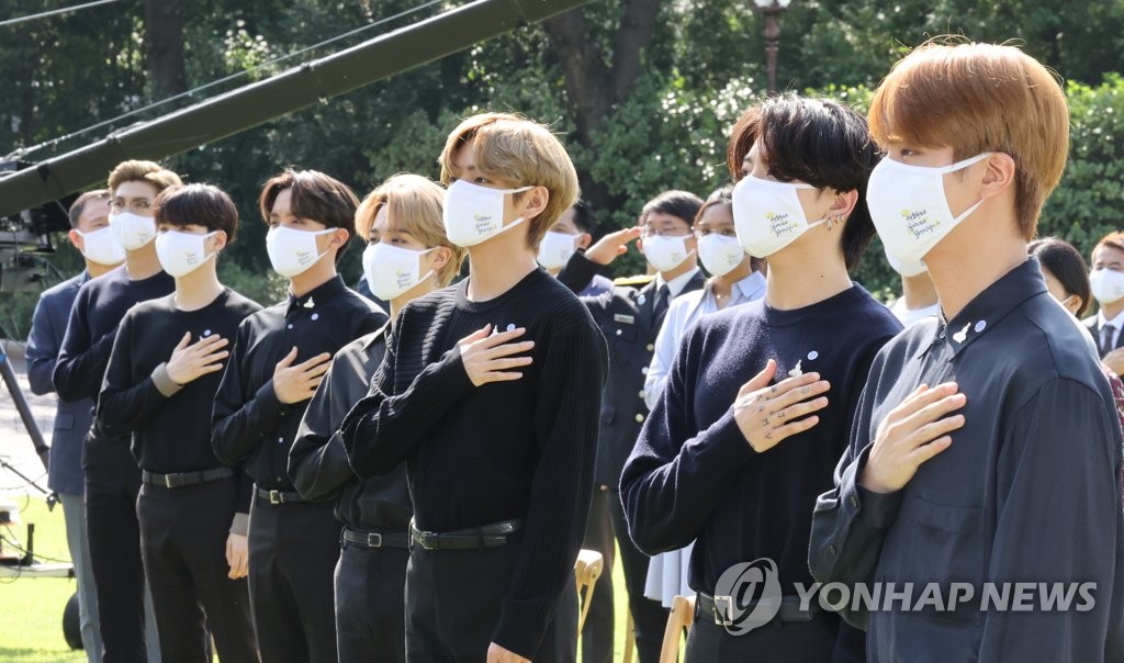 BTS members at Youth Day event | Yonhap News Agency