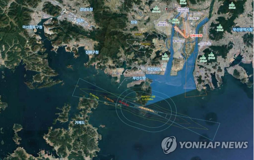 부산시 가덕도 신공항 주변 공역도 | 연합뉴스 부산시 가덕도 신공항 주변 공역도 | 연합뉴스