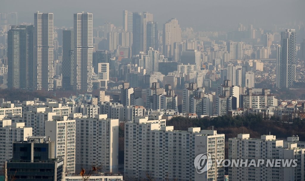 서울 시내의 아파트 모습