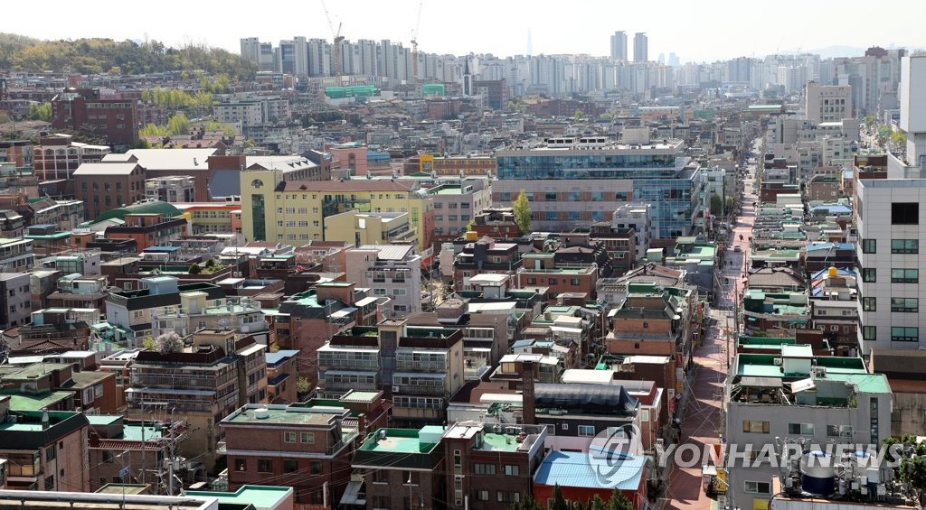 서울의 한 빌라촌 모습