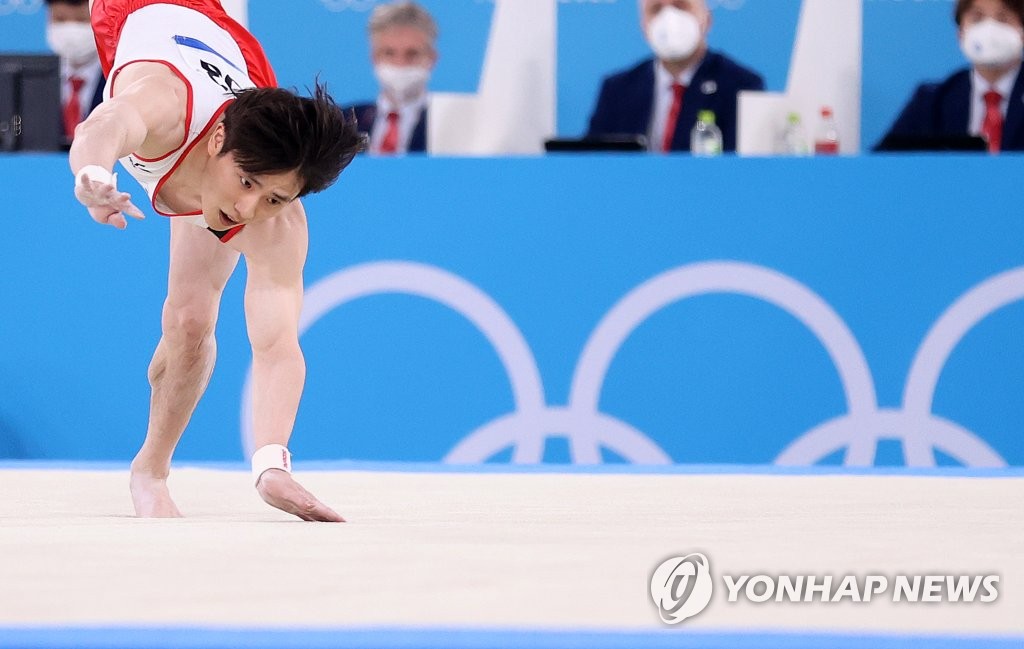 도쿄올림픽에서 남자 마루운동에 출전한 김한솔 