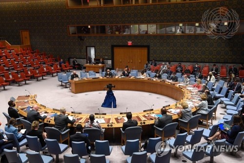 유엔 안보리 회의 모습
