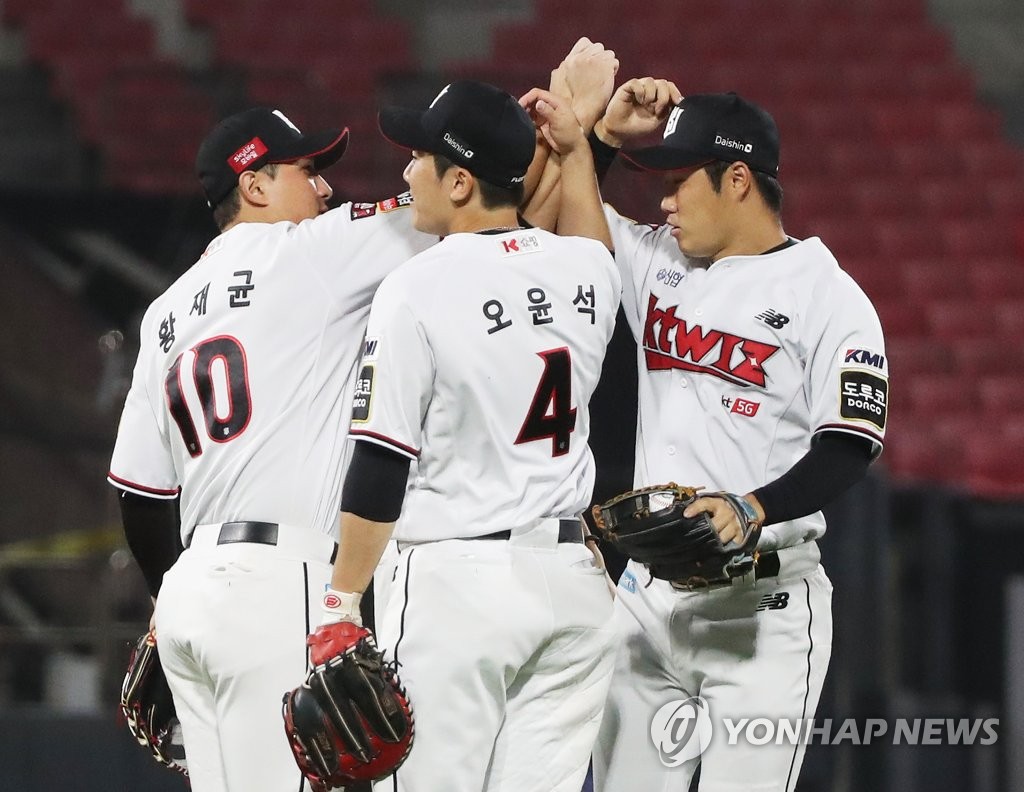 KT Wiz looking to pad lead in KBO pennant race, weather permitting