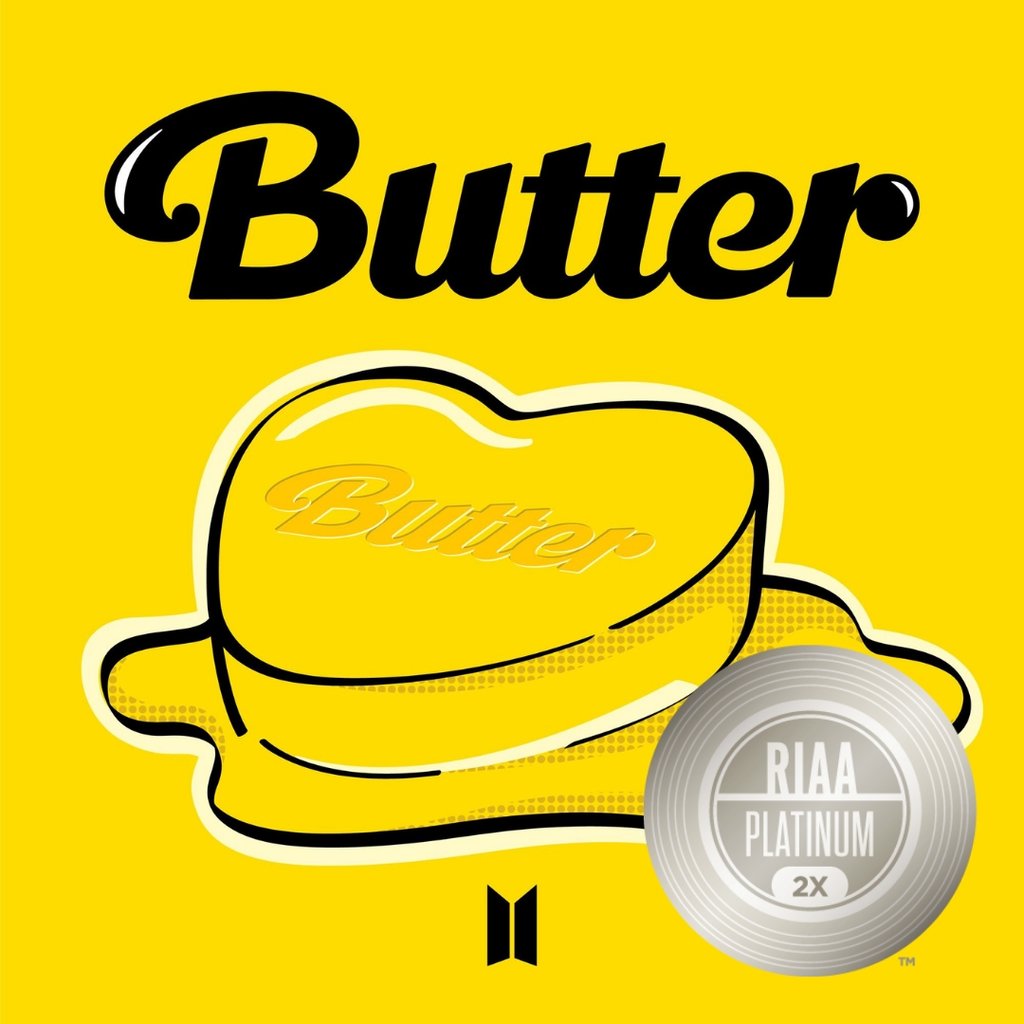BTS '버터', 미국 레코드산업협회 '더블 플래티넘' 인증