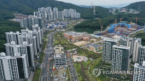 성남 대장동 아파트 전경 