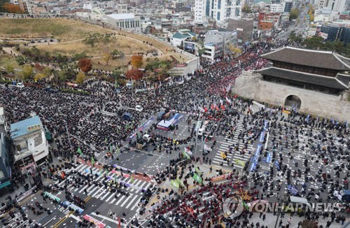 이달 13일 동대문 앞 민주노총 전국노동자대회