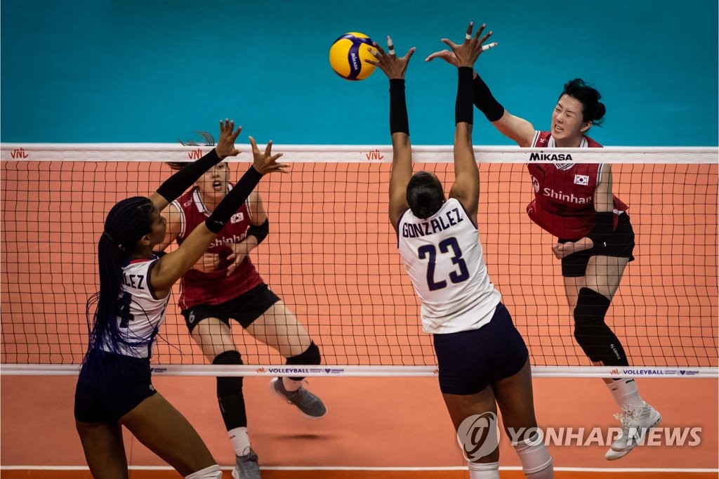 한국 여자배구 VNL 5연패 수렁