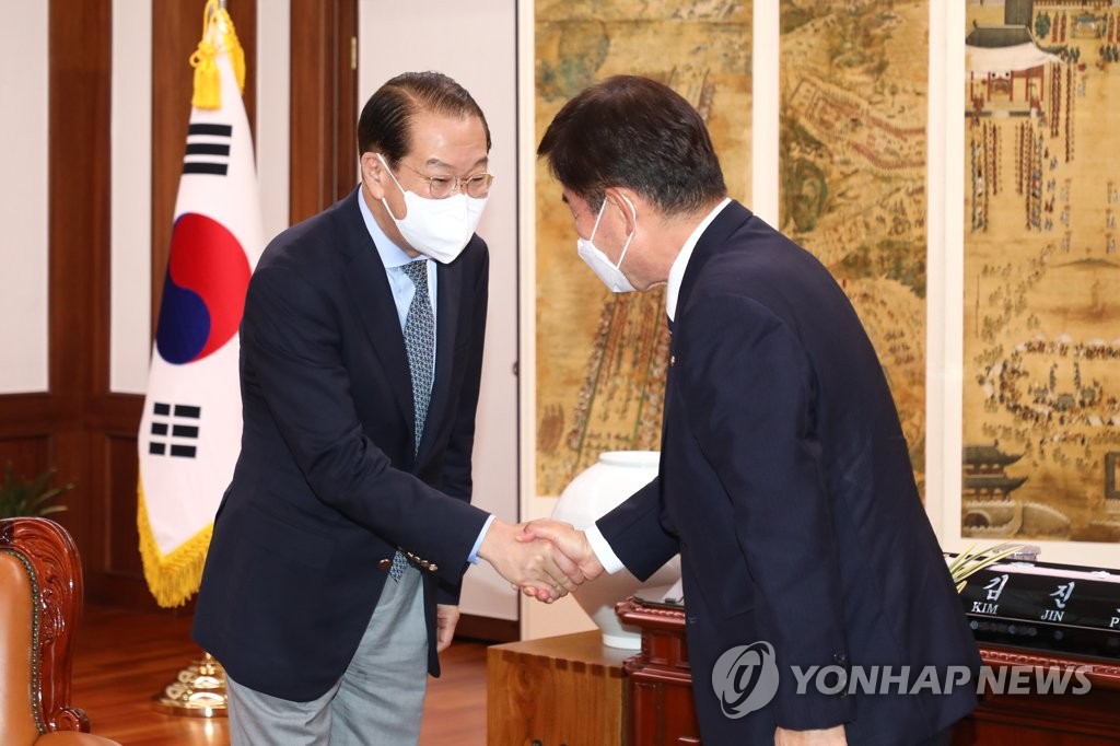 권영세 통일부 장관, 김진표 국회의장 예방