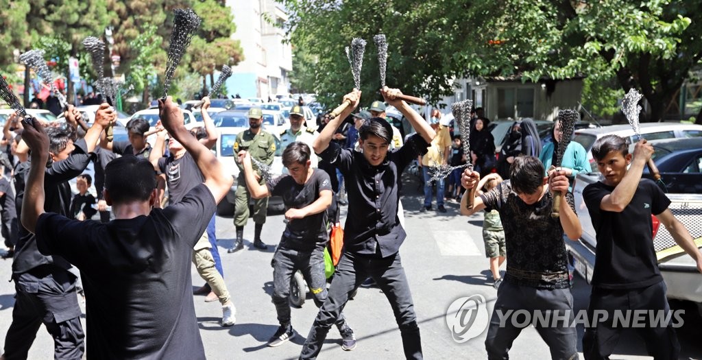 이란 테헤란 '아슈라' 추모 행진