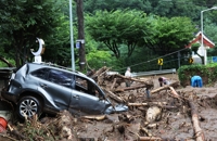 大雨で９人死亡・７人行方不明　５７０人が被災＝韓国
