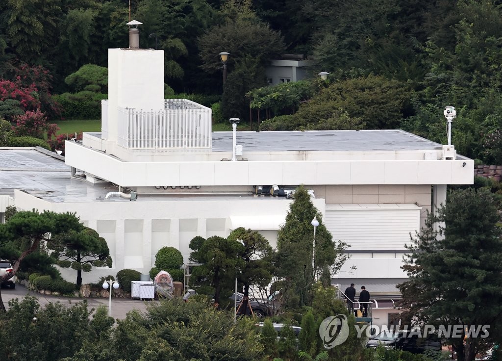 This file photo shows the presidential residence in central Seoul on Aug. 31, 2022. (Yonhap)