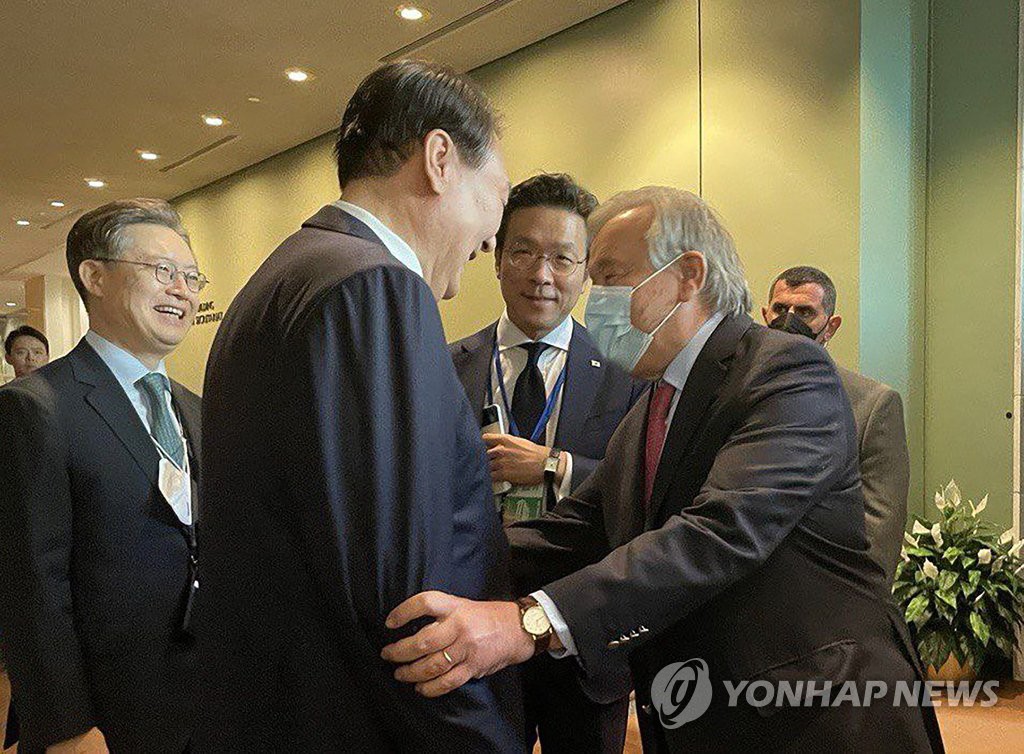 الرئيس يون يطلب من أمين عام الأمم المتحدة الرد الصارم على استفزازات كوريا الشمالية - 1
