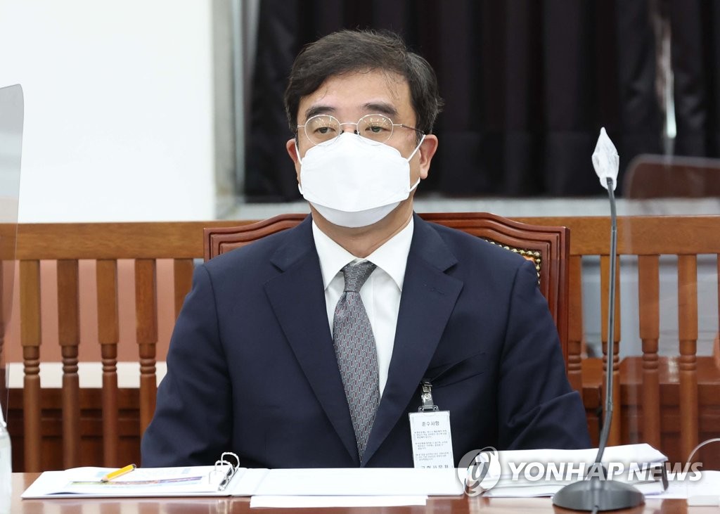Jo Sang-jun, Director of Planning and Coordination at the National Intelligence Service, attends a parliamentary intelligence committee meeting at the National Assembly on Sept. 28, 2022. (Pool photo) (Yonhap)