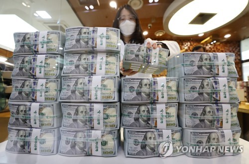 韓国の外貨準備高４２５２．９億ドル　４カ月ぶり減少