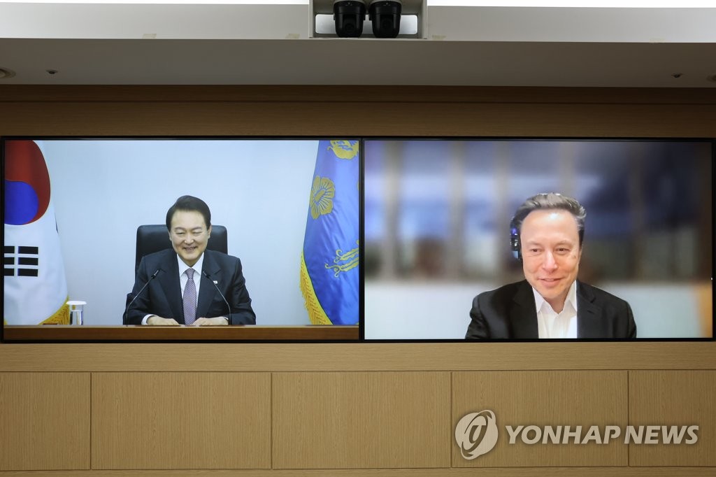 尹大統領が投資を要請　テスラのマスク氏「韓国は最優先候補の一つ」