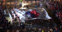 [월드컵] 궂은 날씨에 거리응원 붉은악마 10분의1(종합)