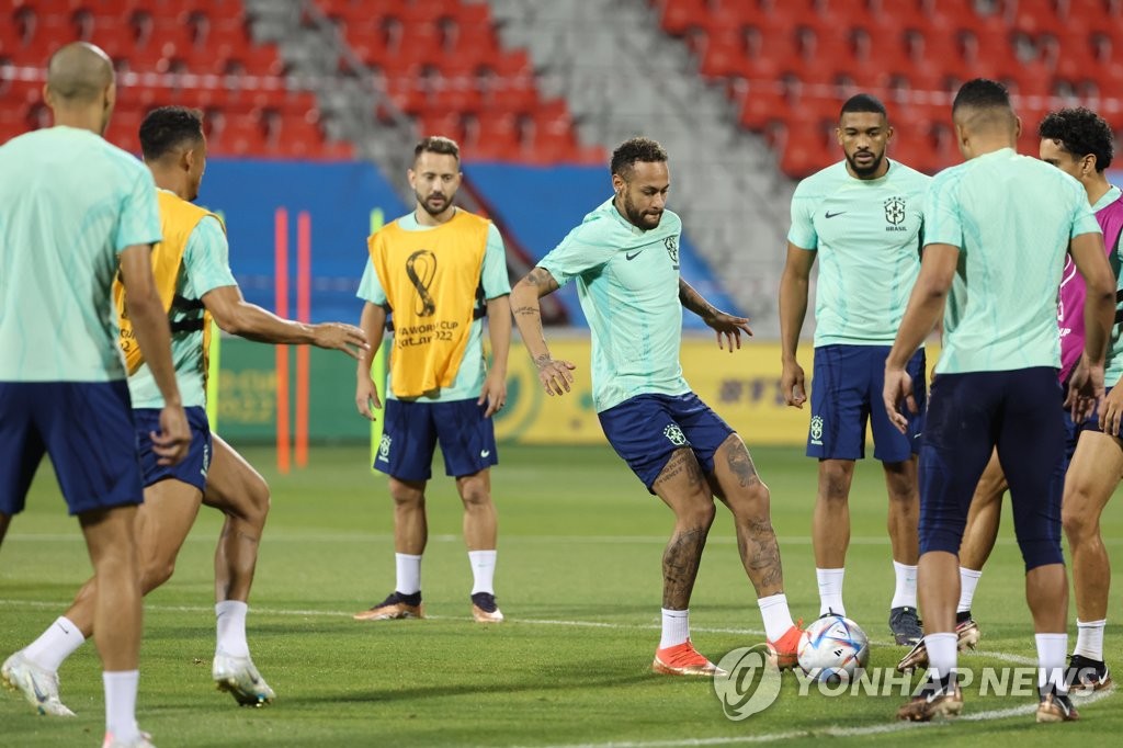 한국과의 16강전 준비하는 브라질 대표팀