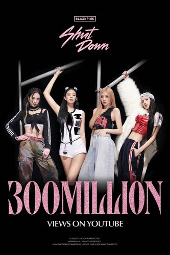BLACKPINK's 'Shut Down' MV tops 300 mln views