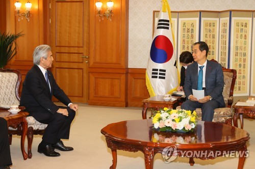 韓国首相　韓日・日韓協力委代表と面会＝「未来志向の関係発展へ努力」
