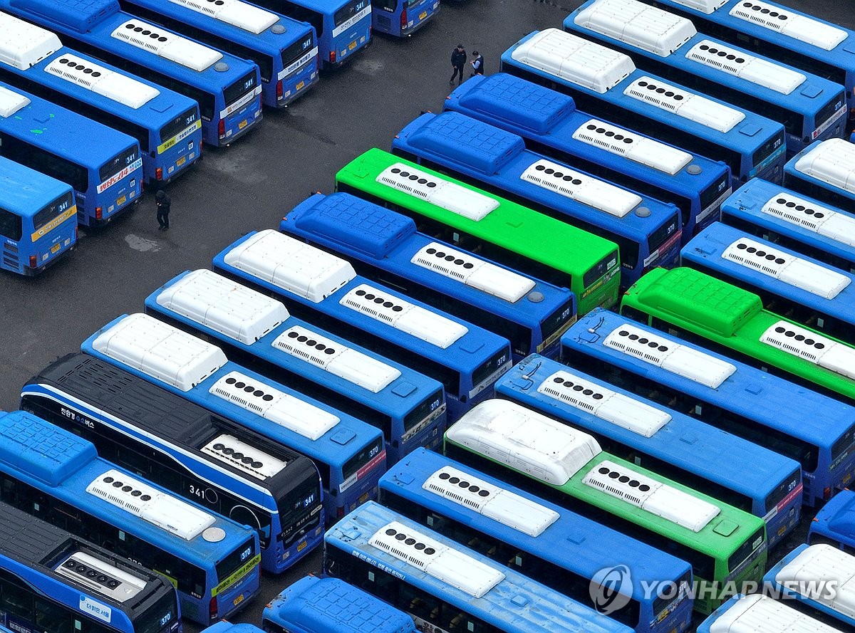 파업으로 운행 중지된 서울 시내버스