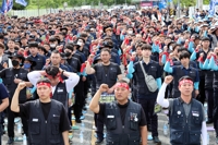 기아차 광주공장 협력사 파업 돌입…하루 800여대 손실(종합)