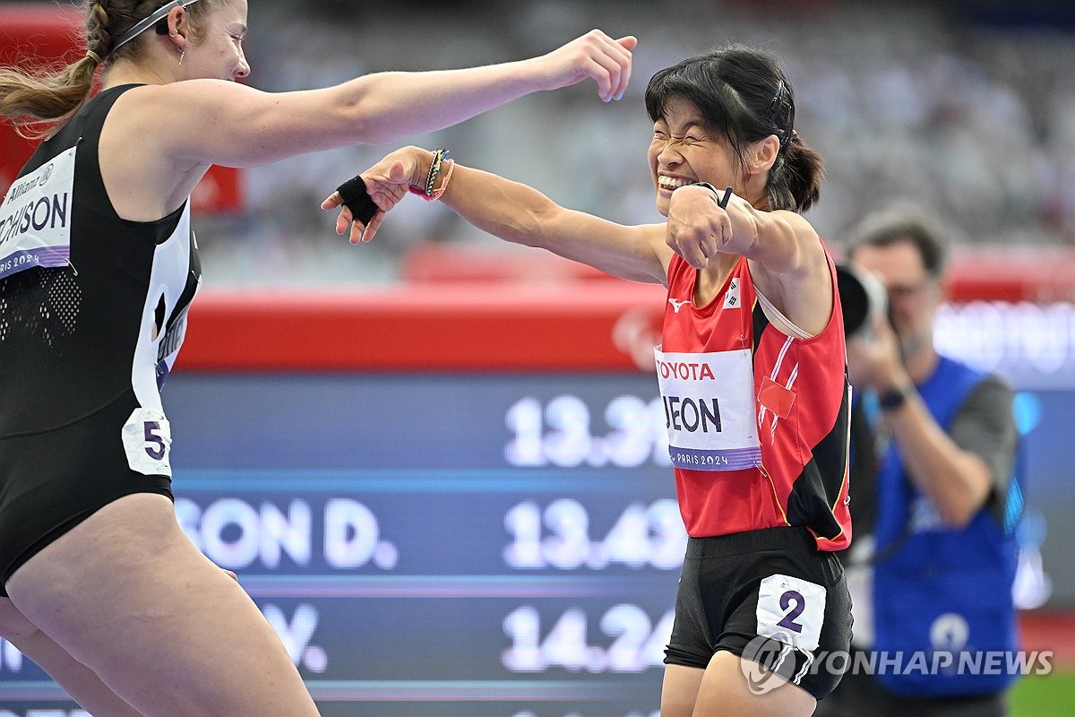 전민재, 여자 육상 100m T36등급 7위로 마무리