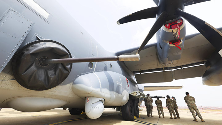 '하늘의 전함'…언론에 공개된 AC-130J 고스트라이더